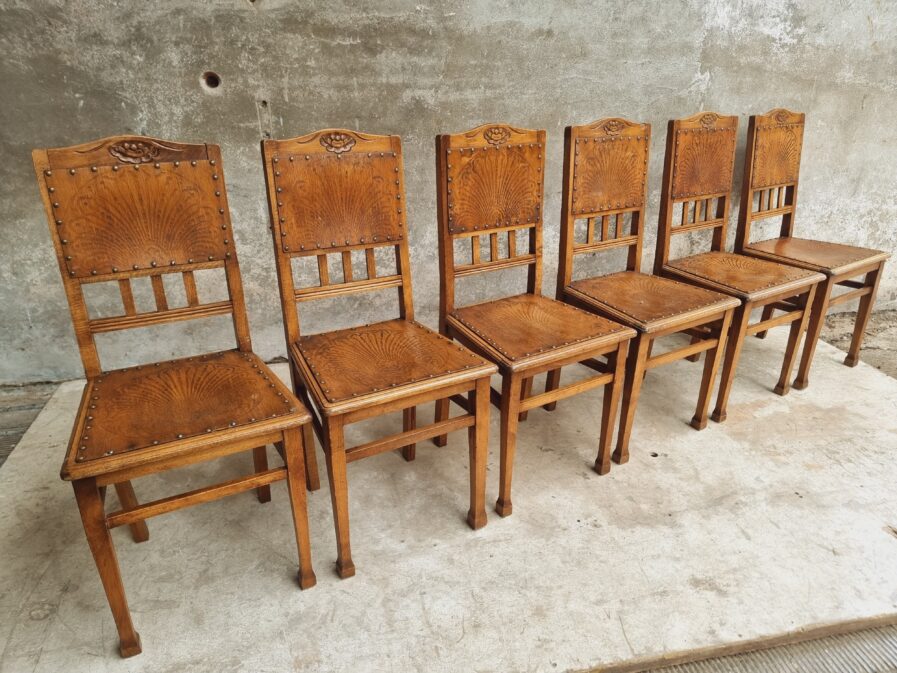 Antieke stoelen eetstoelen bistrostoelen Thonet stijl 6 st (1)