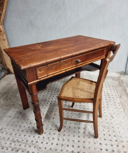Old table desk washbasin furniture bamboo 58 x 102 cm