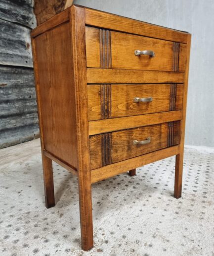 Old Art Deco chest of drawers beech wood