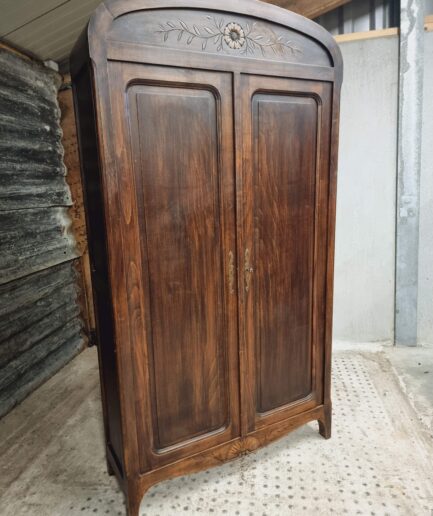 Old Art Deco cabinet wardrobe kitchen cupboard 100x185cm