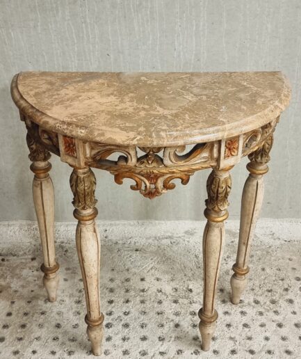 Vintage Portuguese console table, hall table, side table